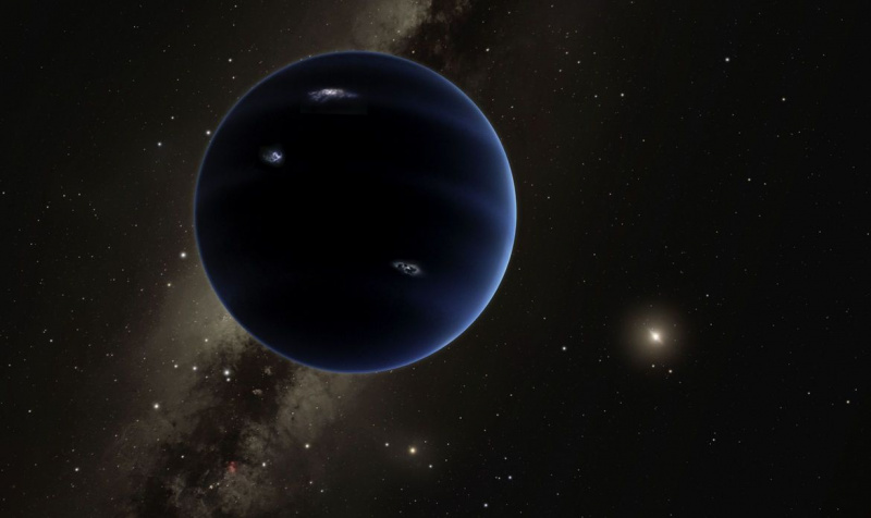 Opera d'arte di un possibile pianeta molto, molto lontano. Credito: Caltech/R. Ferita (IPAC)