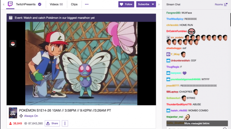 Ciao ciao Butterfree Twitch Pokemon Stream Marathon