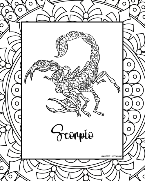   Страница за оцветяване на Скорпион