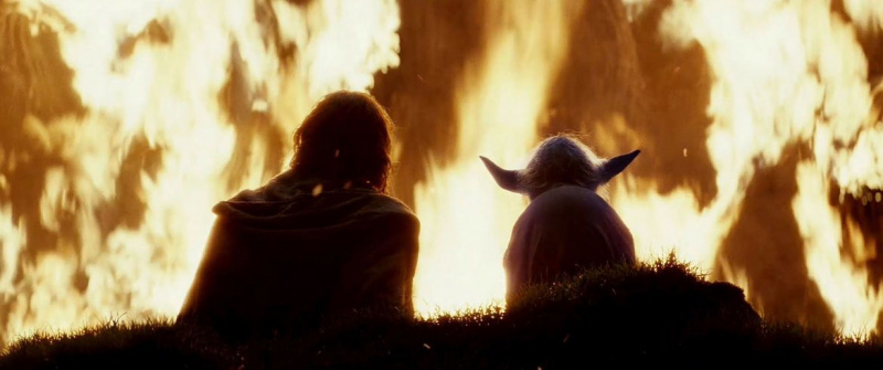 Tähesõdade viimane jedi Luke ja Yoda