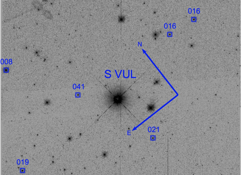 Μία από τις μεταβλητές του Cepheid, S Vulpeculae, που παρατηρήθηκε χρησιμοποιώντας το Hubble. Η απόσταση του βρέθηκε να είναι 10.124 έτη φωτός από τη Γη. Πίστωση: Riess et al.