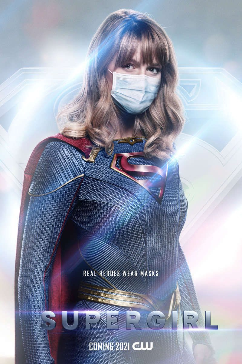 Supergirl Real Heroes indossano maschere CW Poster