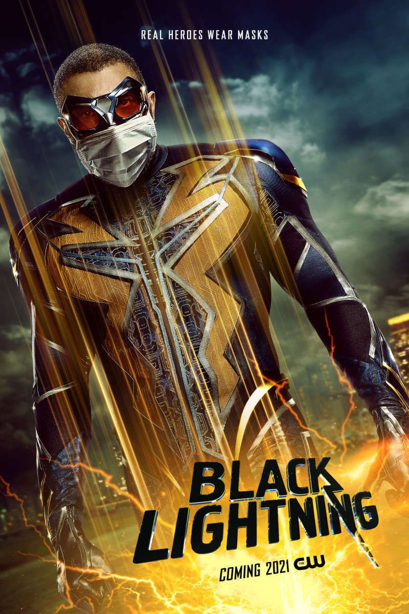 Black Lightning Real Heroes indossano maschere CW Poster