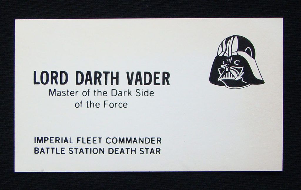 tarjeta de Star Wars