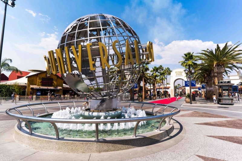 Universal Studios Hollywood globe springvand struktur