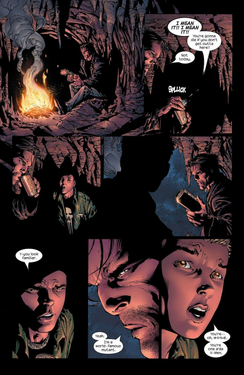 Ultimate X-Men #41 - 각본: Brian Michael Bendis, 연필: David Finch, 잉크: Art Thibert, Colors: Frank D